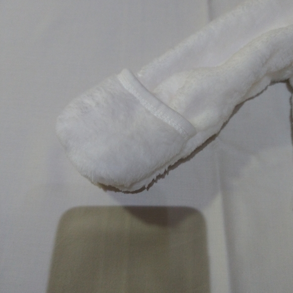baby girls white fleece monkey bars onesie nwt - Picture 8 of 17